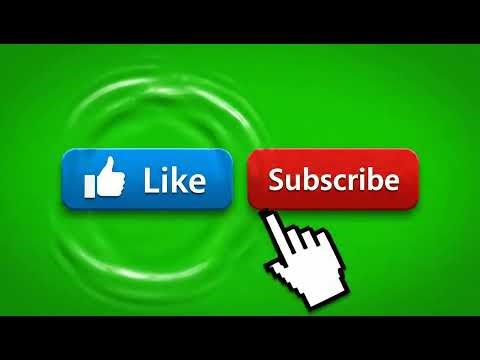 Realistic Green Screen Like and Subscribe Button with Engagement Effect