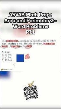 ASVAB Arithmetic Reasoning: Solving Square Park Perimeter Problem