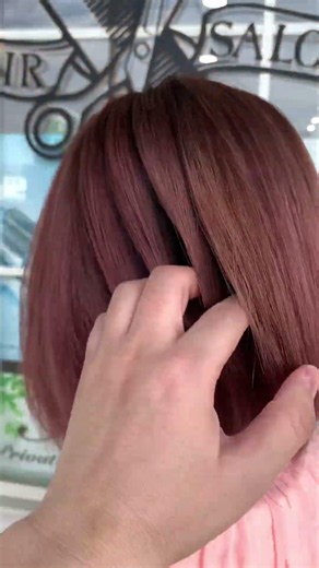 Gray Hair Blending & Transitioning: Secret Highlights × Organic Pink-Beige Color × Short Hair, Sh...