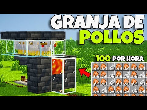 Granja de Pollos 100% Automática Facil y Sencilla Para MINECRAFT JAVA Y BEDROCK 1.21