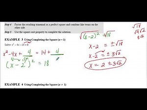 1.4 Quadratic Equations Notes - TVCC Math 1314 College Algebra
