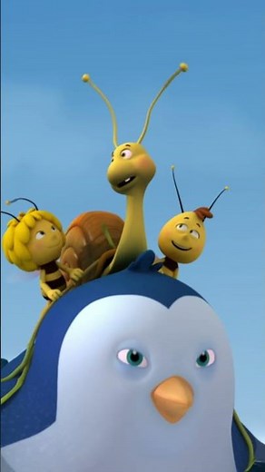 Maja und Willy fliegen durch die Lüfte! 🐦 🐝 #BieneMaja #Maja #Geburt #Geburtstag