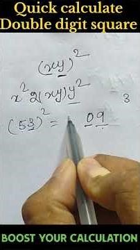 Quick Calculate Double Digit Square ! Square Tricks/ Boost Your Calculation