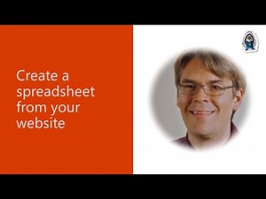 Create a spreadsheet from your website