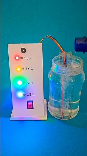 Colorful Water Level Sensor Demo 💧| DIY Water Level Alarm System | Satisfying Water Levels Dance