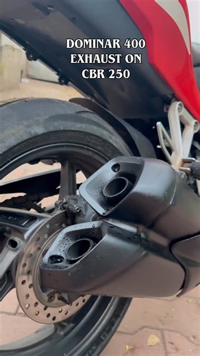 𝙈𝘼𝙉𝘿𝘼𝙍 𝘿𝙀𝙎𝘼𝙄 🪬 on Instagram: "Raw exhaust sound:Dominar 400 exhaust on CBR 250 #honda #cbr250r #cbrclubindonesia #cbr250rr #stoppyboymandar"
