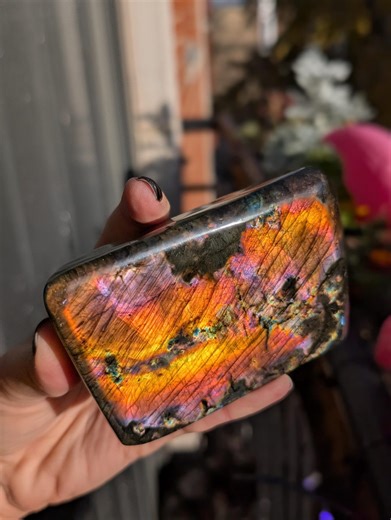 High Flash Labradorite Crystal: Golden Sunset Freeform, One of a Kind - Etsy