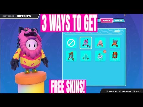 3 Ways To Get FREE SKINS In FALL GUYS. PC PS4 Xbox OR Switch!!!