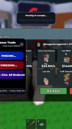 Steal A Brainrot Script *Op* Freeze Trade Machine 🌲👾 #roblox #stealabrainrot #fyp #delta #fyp