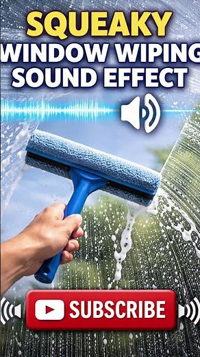 Squeegee Washing Squeaky Sound Effect | Realistic Cleaning SFX