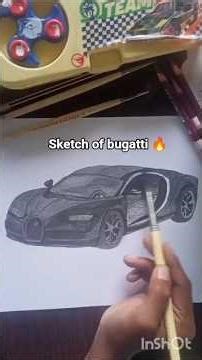 Draw Sketch of Bugatti 🤯🔥#sketch #bugatti #car #toy #artwork #artshorts