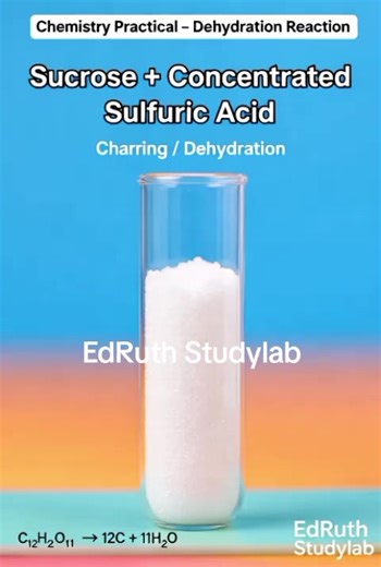 Dehydration Reaction of Sulfuric Acid and Sucrose Explained