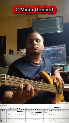 Bass Lesson: C Major Scale Exercise 2 🎸 #Shorts#bass#guitar