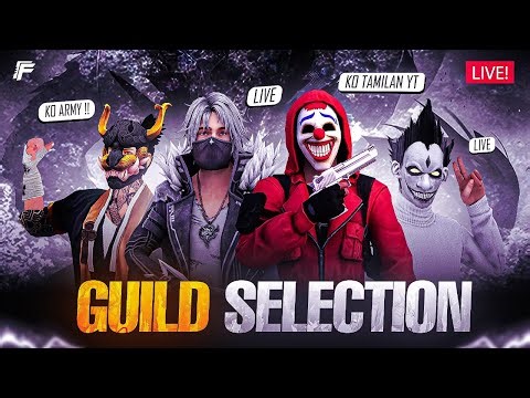 MAIN GUILD SELECTION ( BR MASTER & GRANDMASTER PLAYERS ONLY) live TAMIL #kolive