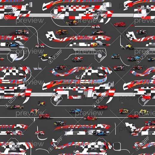 Vibrant Racing-themed Pattern With Colorful Race Cars and Dynamic Track Design for Motorsports Enthusiasts - Etsy