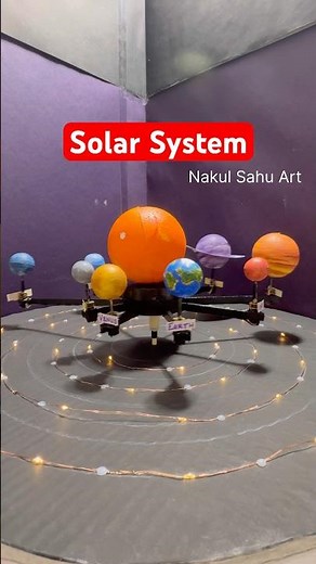 Solar System project Working Model | Planets on Their Axis #shortsfeed Nakul Sahu Art