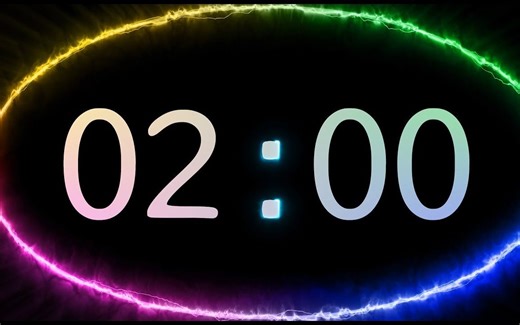动态特效版倒计时器【2分钟】- 做小游戏用