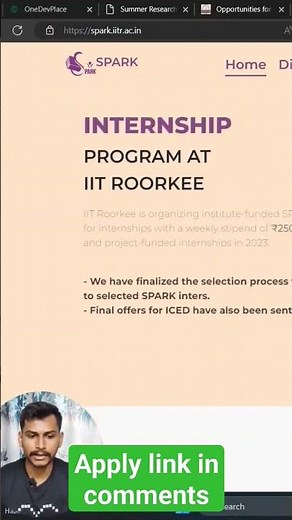 Research Internship at IIT Roorkee for everyone #internship #collegestudents #iit #iitroorkee