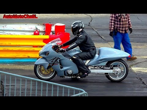 Suzuki Hayabusa stretched Pro Bike Drag racing 1/4 mile