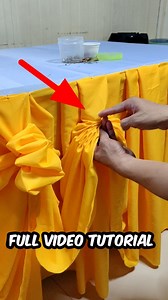 Double box pleats design with rose pleats design full video guide table skirting tutorial #tutorial #tableskirting | Vins avenue