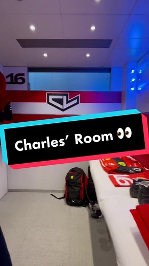 Come for a tour around Charles Leclerc’s driver room 👀 #essereFerrari #Ferrari #F1