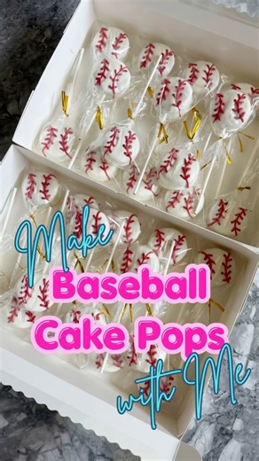 ⚾ Come Make Baseball Cake Pops With Me! | Satisfying Cake Decorating