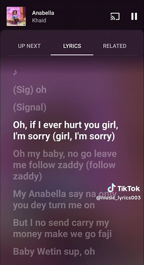 Khaid Anabella Lyrics Overview