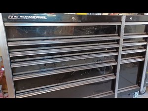 US General tool cabinet Harbor Freight review and drawer slider repair