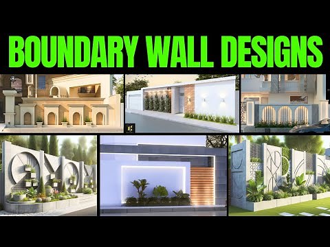 100 + Compound wall designs Latest / Modern Boundary Wall design 2024 / Exterior Wall design