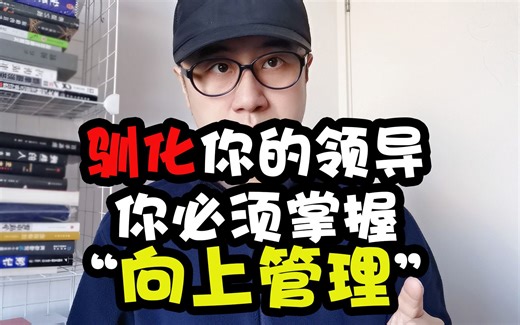 驯化你的领导，你必须掌握“向上管理”_哔哩哔哩_bilibili