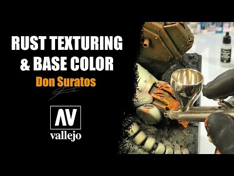 RUST TEXTURE with Acrylicos Vallejo’s Mecha Colors