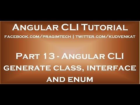 Angular cli generate class, interface and enum