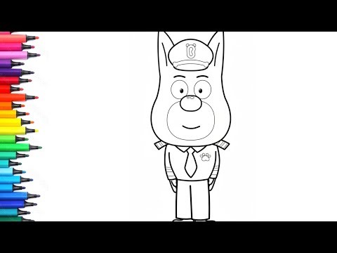 Safety Sheriff Labrador Drawing, Painting&Colouring for Kids and Toddlers_Child Art | Safety Sheriff