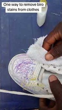 How to remove biro stains from white sneakers #laundrytips