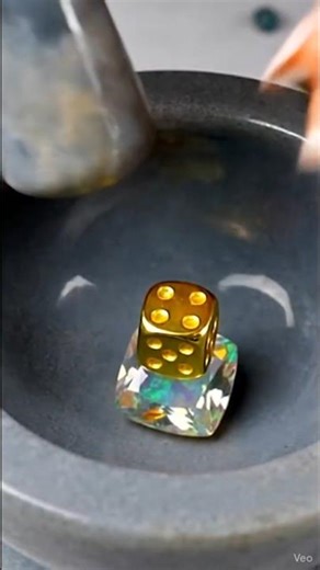 ASMR Gemstone Grinding 💎🎲 Watch this Jelly Gemstone and Gold Cube Blend!