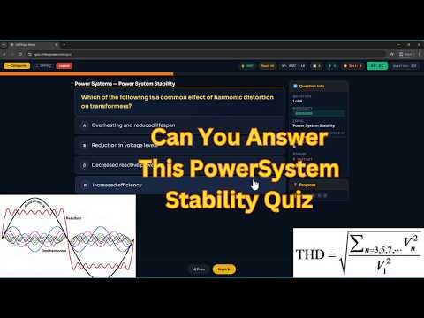 Power system Stability Quizzes - CMTEQ Quiz Review #6