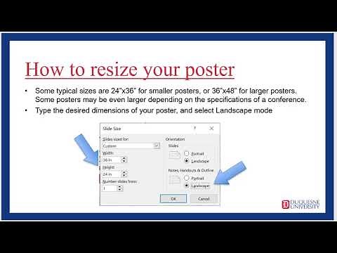 Resizing PowerPoint Slides for Poster Presentations