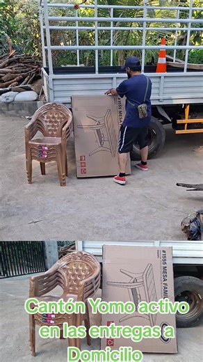 Entrega de Juego de Comedor aca mismo en el cantón, gracias a la personas que elegen un producto de nuestra tienda acá en cantom Yomo #cantonyomo #ventaalcontadoycredito#noticias #palaciosr