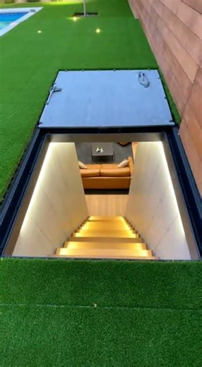 Secret Underground Bunker With a Window Into the Pool | Full Timelapse Build