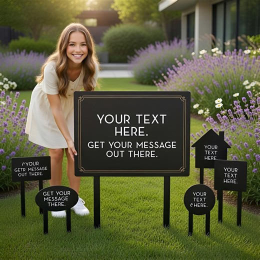 Custom Business Yard Sign, Personalized Outdoor Logo Sign, Custom Metal Lawn Sign, Small Business Garden Sign - Etsy