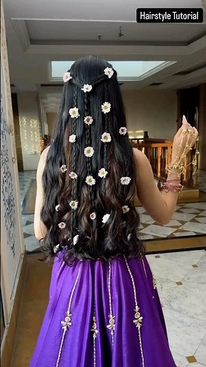 Easy Floral Braid Hairstyle Tutorial 🌸✨ Wedding Guest Hairstyle #hairstyle #hairtutorial