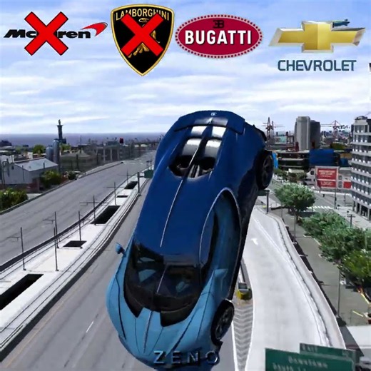 McLaren & Lamborghini Can Beat Bugatti💀 #shorts #GTA #gtastunts #drift #gtastunt #fivem #GTA5