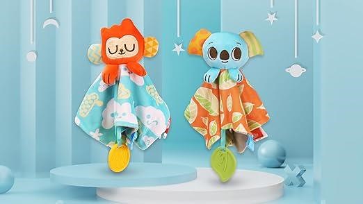 Baby Security Blanket with Teether for Newborn Toddlers
