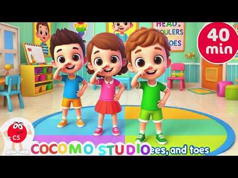 Learn Body Parts Through Dance and Music 🕺🎶 | 40 Min Preschool Nursery Rhymes Compilation