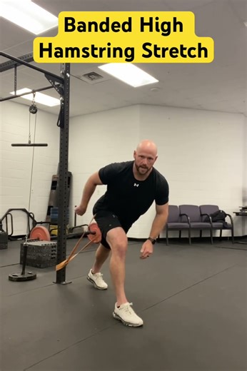 Banded High Hamstring Stretch #training #youtubeshorts #flexibility #hamstrings