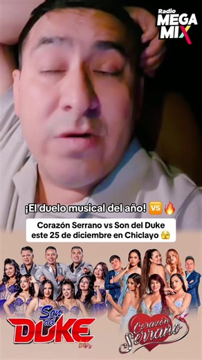 ¡Choque de titanes! 🎶🔥 Corazón Serrano y Son del Duke se batirán mano a mano este 25 de diciembre en Chiclayo, a pedido de sus fanáticos que soñaban con verlos juntos. 💥🎄 ¿Quién crees que se lleve la corona esa noche? 👑🤔 #fyp #viral #sondelduke #corazonserrano #versus