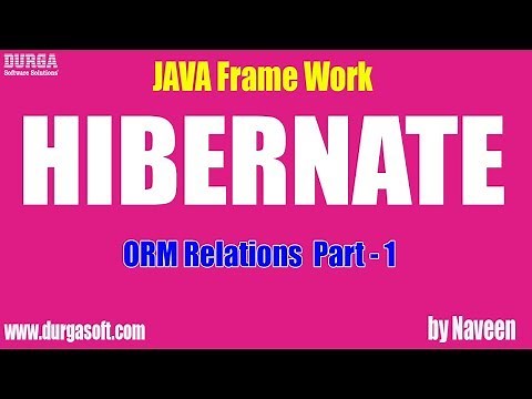 Hibernate tutorial | ORM Relations Part - 1 by Naveen