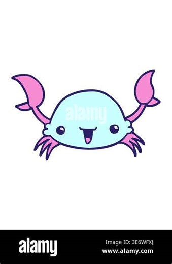 bobbing motion animation of cartoon crab Stock Video Footage - Alamy