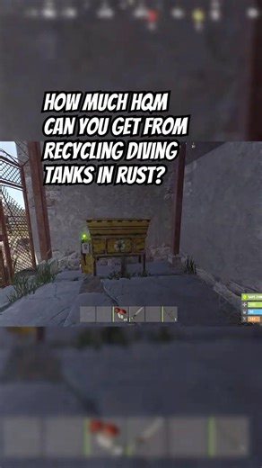 How Much HQM Can You Get From Recycling Diving Tanks In Rust?? #rust #rustgame #rustclips #rist