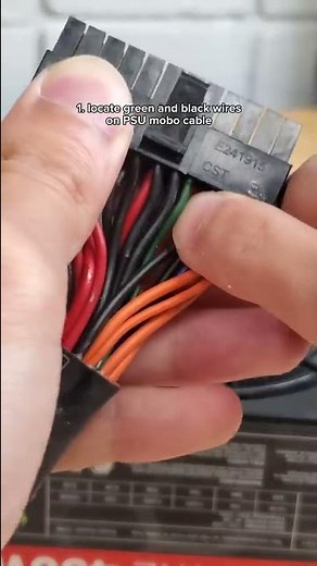 turning on a power supply without a motherboard #shorts